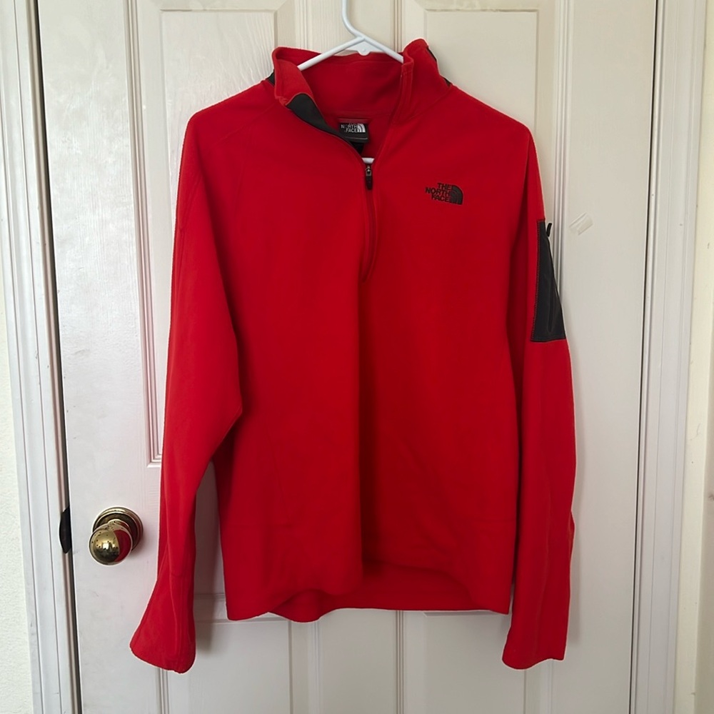 Pure Red North Face Cotton Cardigan